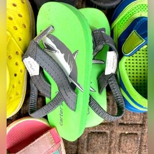 Shark flip flops size 5-6 toddler